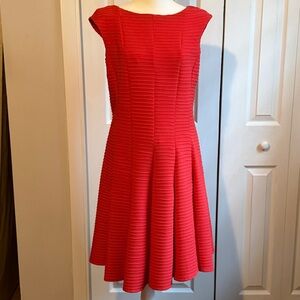 Julian Taylor Textured Red Dress